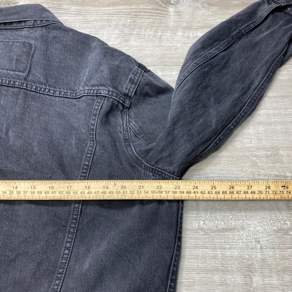 Levi's Trucker Jacket Mens XL‎ Black Denim Cotton Button Front Coat - Picture 6 of 7